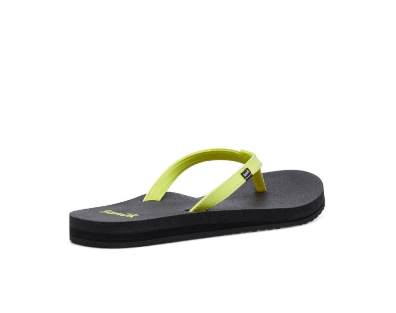 Sanuk Yoga Joy Women's Flip Flops Yellow | Canada 62EBC